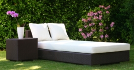 Gartenliege aus Polyrattan