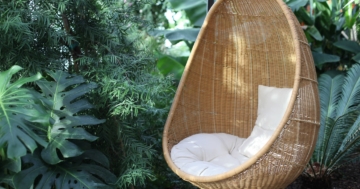Hängesessel aus Rattan