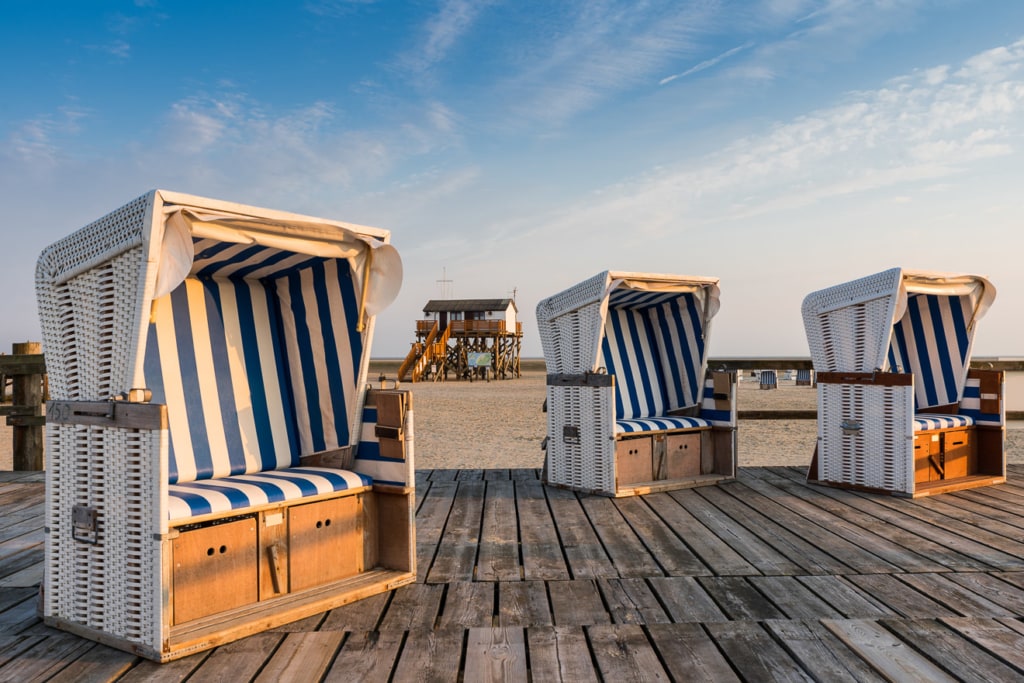 Nordsee Strandkorb aus Rattan